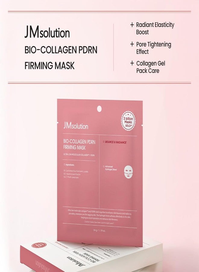 JMsolution Bio Collagen PDRN Firming Mask – Anti-Aging Hydrogel Mask with high intensive ampoule & Salmon DNA – Skin Lifting & Wrinkle Care(4 Sheets) - Image 2